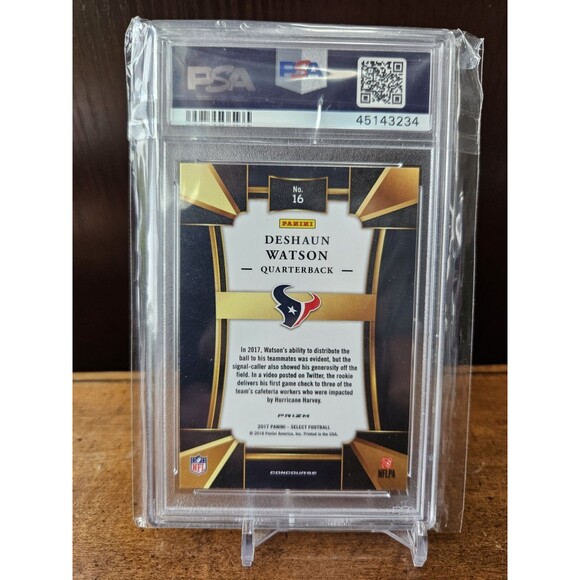 Deshaun Watson 2017 Panini Select RC Rookie Concourse Level #16 PSA 9 MINT - Picture 2 of 2